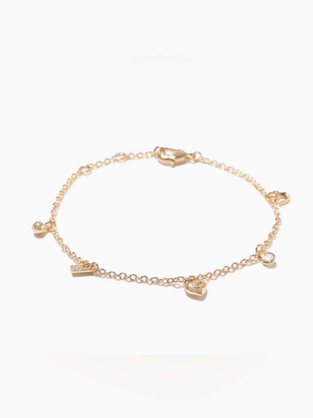 Gold Coach Charm Bracelet with Heart &  Lock Charms. *NEW COMES WITH DUST BAG*